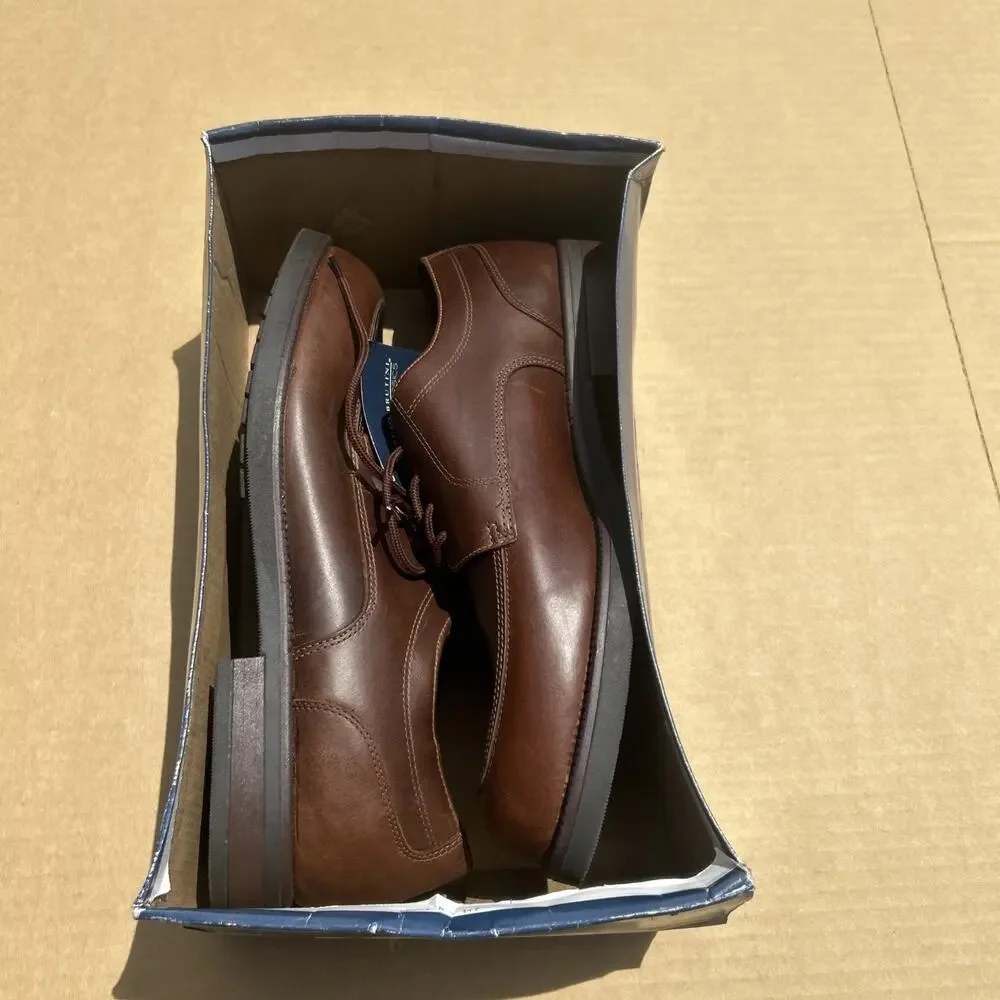 Giorgio Brutini Seahorse 121762 Brown Leather Oxford Shoes Mens 12D NWT As-Is